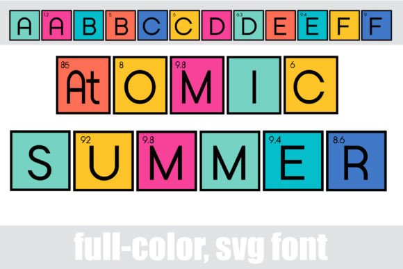 Atomic Summer Font: A Colorful Addition to Your Brand Identity