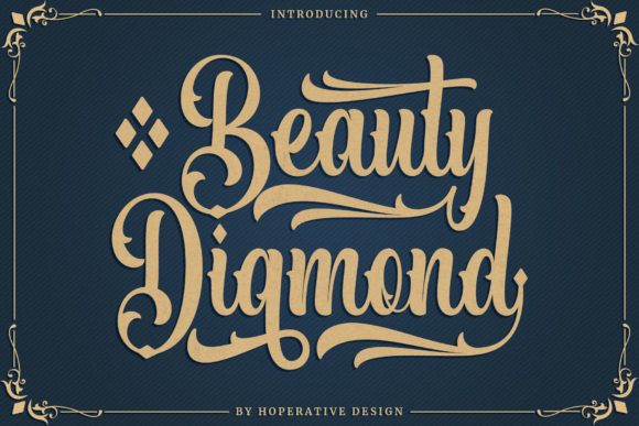 Beauty Diamond Typeface: A Blackletter Font for Editorial Elegance