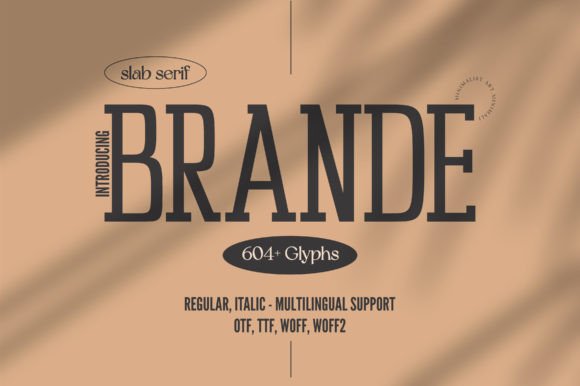 Brande Font: A Sleek Typeface for Craft Creators
