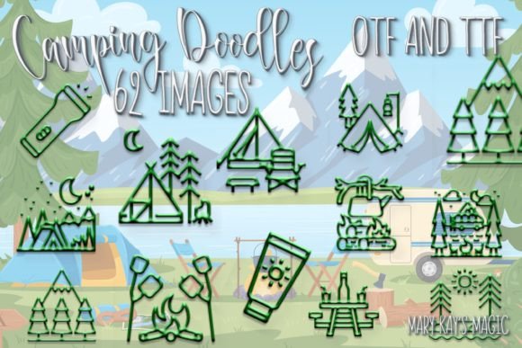 Camping Doodles: A Playful Typeface for Creative Publishing