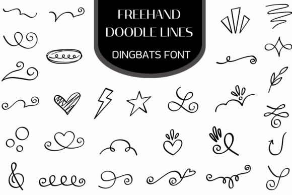 Freehand Doodle Lines: A Playful Typeface for Digital Design