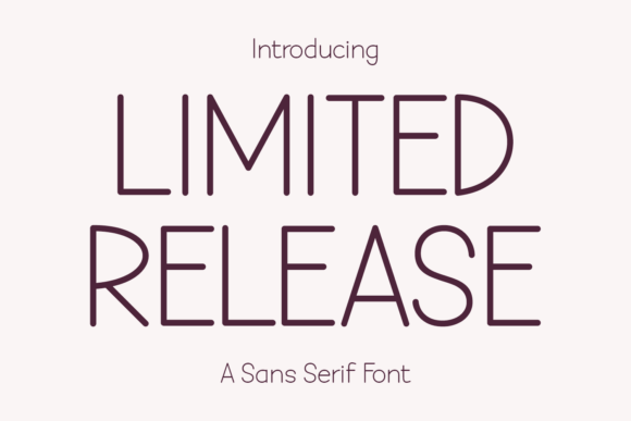 Limited Release Font: A Minimalist Typeface for Editorial Design