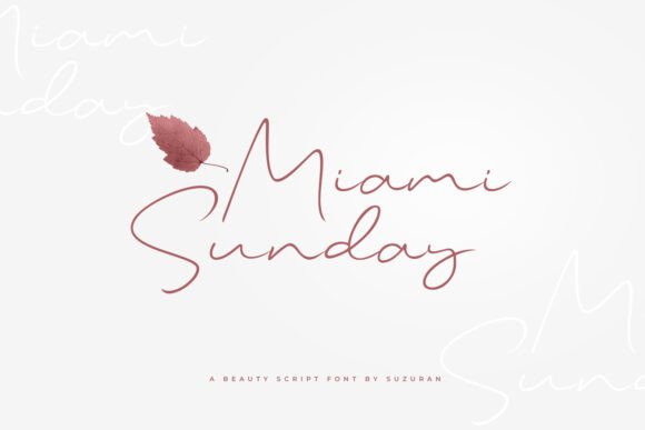 Miami Sunday: A Script Font for Modern Web Design