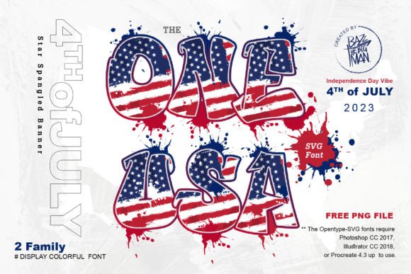 One Usa Font: A Patriotic Display Typeface for Digital Design