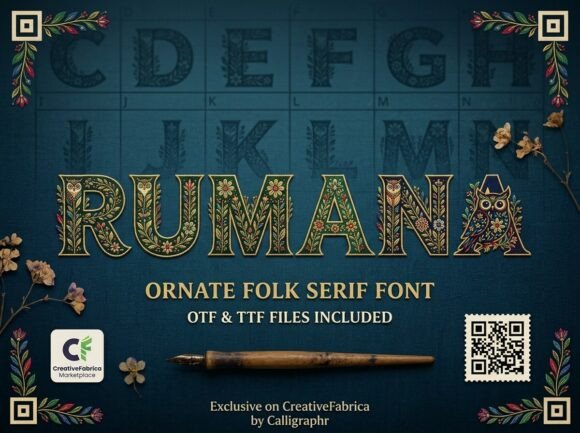 Rumana Font Review: A Decorative Typeface for Captivating Campaigns
