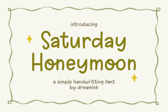 Saturday Honeymoon: A Handwritten Font That Feels Like Home