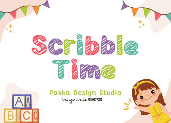 Scribble Time: A Playful Typeface for Digital Branding and Web Design