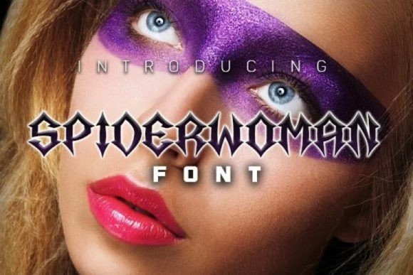 Spiderwoman Font: Gothic Elegance for Digital Design