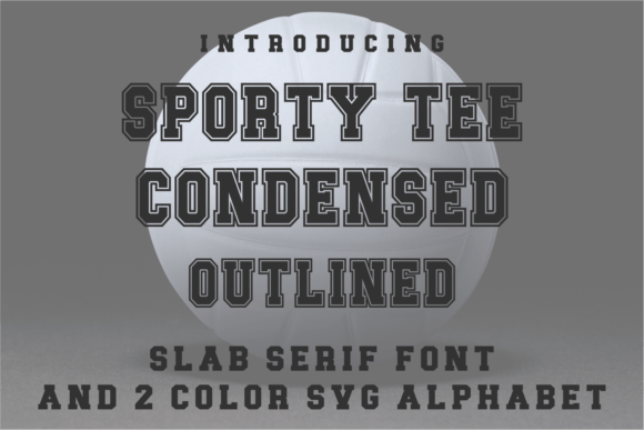 Sporty Tee Condensed Outlined: A Dynamic Typeface for Creative Makers