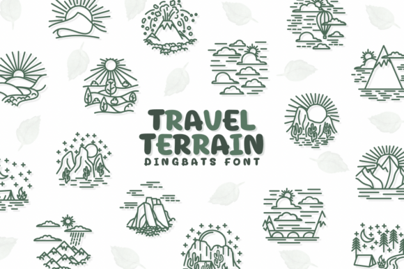 Travel Terrain: A Nature-Inspired Dingbats Font for Creative Branding